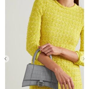 BALENCIAGAHourglass small croc-effect leather tote
